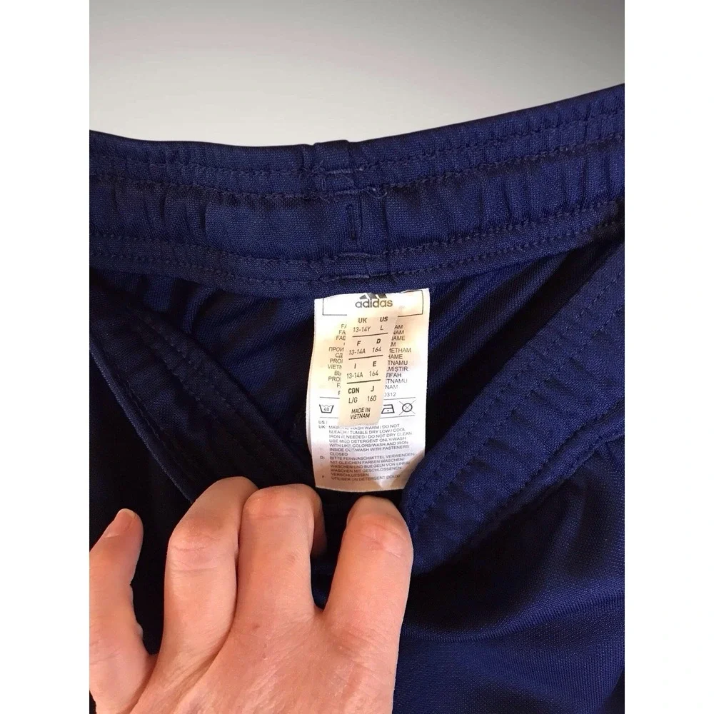 Adidas Track Aeroready‎ Sweatpants Navy White Tapered Bottom Men's Size Large